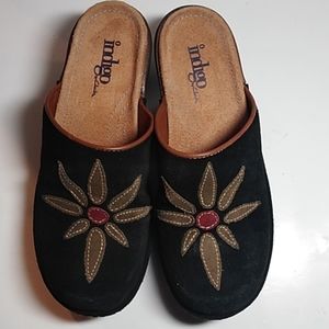 INDIGO  Navy blue  suede Mules by Clark's